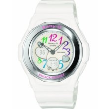 Casio Baby-g Shock Gem Dial Analog Sport Heart Crystal Watch Bga100-8b Gift