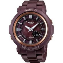 Casio Bga301-4a Women's Baby-g Maroon Ana-digi Dial Maroon Resin Watch