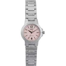 Casio Classic Ladies Analogue Pink Dial Bracelet Watch Ltp-1177a-4a1er RrpÂ£30.00