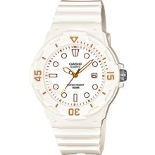 Casio Ladies Analog Anti-reverse Bezel With Date 100m Wr Watch Lrw200h-7e2v
