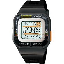 Casio Ladies SDB-100-1A SDB100 Black Dual Time Alarm Digital Watch