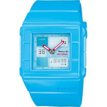 Casio Lady Baby-g Square Ana/dig Blue Band Bga200-2 100% Original Box