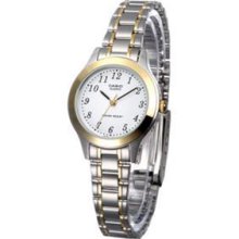 Casio Ltp1128g-7b Women's Two Tone Metal Fashion Casual Analog Quartz Watch