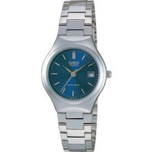 Casio Ltp1170a-2a Women's Metal Fashion With Date Blue Dial Analog Watch