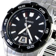 Casio Men E-data-bank 100m Watch +warranty Mtd1063bd Mtd-1063bd-1a
