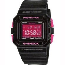 Casio Men's G5500b-1 G-shock Tough Solar World Time Pink Dial Watch