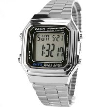 Casio Multi-function Alarm Dual Time 10 Year Battery Steel Watch A-178wa-1av