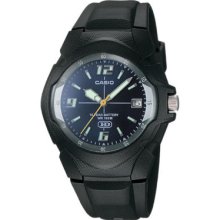 Casio Mw600f-2av Men's Black Resin Band Blue Dial 100m Analog Hd Series Watch