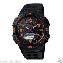 Casio Watch Plastic Tough Solar 5 Alarms World Time Stopwatch Aq-s800w-1b2