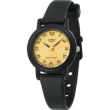 Casio Women's Classic Gold Face Watch Lq139d-9b1 Lq-139