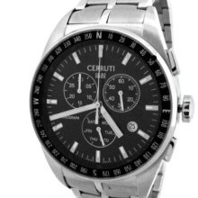 Cerruti Mens Swiss Veliero Chronograph Quartz Stainless Watch Ct61191x403011