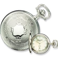 Charles Hubert Chrome Finish Brass w/Shield Pocket Watch