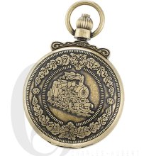 Charles Hubert Gold-Plated Antiqued Finish Hunter Case Quartz Pocket Watch 3863-G