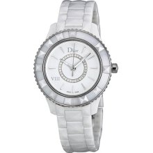 Christian Dior Viii Diamond White Ceramic And Steel Ladies Watch Cd1231e2c002