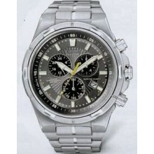 Citizen Eco Drive Men`s Silver Perpetual Calendar Chronograph Watch (43 Mm)