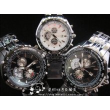 Classic Day Calendar Clock Men's Sport Steel Quartz Wrist Watch 8083b