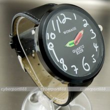 Clock Hours Modern Fashion Cute Quartz Black Girl Lady Wrist Watch Wg018