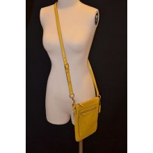 Coach 47989 Legacy Leather Swingpack Crossbody Bag Sunflower Yellow