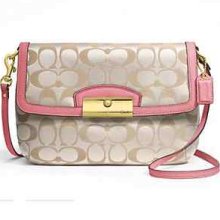 Coach F48983 Kristin Signature Sateen Crossbody Flap Crossbody