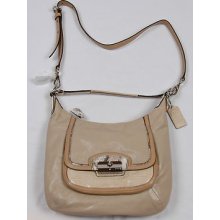 Coach Kristin Spectator Leather Hobo Crossbody Bag 19310 Bisque Multi