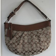 Coach Soho Pleated Hobo Bag Purse 13740 Handbag Brown Signature