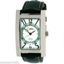 Colibri Rectangular Wrist Watch Black Leather Date