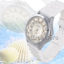 Color Series Silicone Quartz Lady Wrist Watch Sunflower Dial Design 7 Color