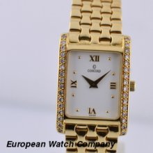 Concord Classique Diamond Bezel Quartz 18K Yellow Gold