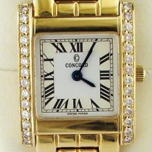 Concord La Tour 14k Gold Diamond Ladies Watch With Box