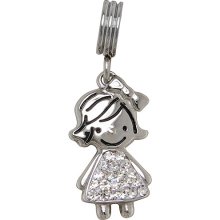 Connections from Hallmark Stainless-Steel Crystal Birthstone Girl Bead