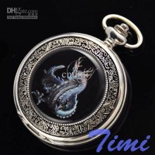 Cool Unique Dragon Mens Rare Mechanical Pocket Watch