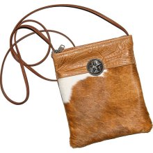 Cowhide & Leather Cross Body Purse