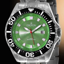 Croton Continuity Diver Mens Green Dial Watch