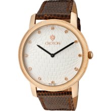 Croton Diamond Swiss Watch Retail $375 - Lizard Strap - In Box W/tags