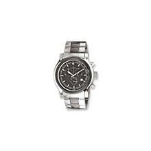 Croton Men's Stainless Steel Swiss Quartz Chronograph with Black Dial