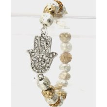 Crystal Hamsa Stretch Bracelet Crystal Hamsa Stretch Bracelet