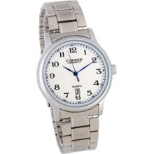 CURREN 8080 Stainless Steel Men's Analog Watch with Date (White)