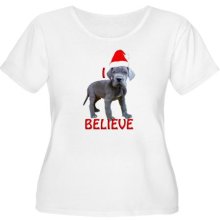 Dane Puppy Christmas Womens Plus Size T-Shirt