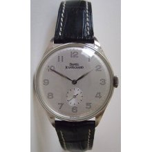 Daniel Jeanrichard Les Monts 925 Silver Watch With Djr Leather Strap