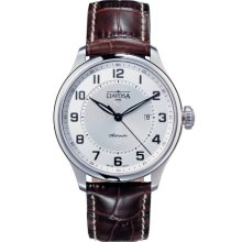 Davosa Pares Classic Men's Watch 16148316 With Silver Dial And Brown Strap