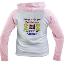 Debate Politicians Support Our Airmen Womens sweatshirt