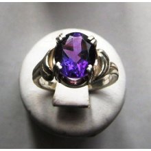 Deep Amethyst Ring in Sterling Silver