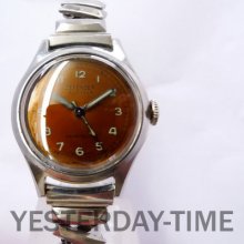 Defender (Mohawk) 1940's Swiss 15 Jewel Stainless Steel Gents Manual Watch