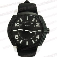 Design Unisex White Digital Quartz Black Silicone Sport Wrist Watch M565w