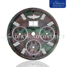 Diamond Black Mother Of Pearl Dial For Breitling Crosswind Special Watch