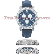 Diamond Mens Benny Co Watch 5ct Navy