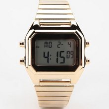 Digital Metal Watch: Gold One Size W_acc_watches