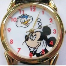 Disney Rare Animated Mickey Mouse Watch Hard To Find Beautiful