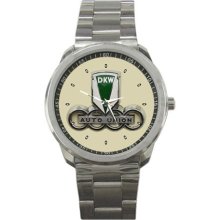 DKW Auto Union Classic German Car Motorcycle Emblem Sport Metal Watch