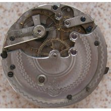 Dolphin Girard Perregaux Pocket Watch Movement & Dial 43 Mm. In Diameter Running